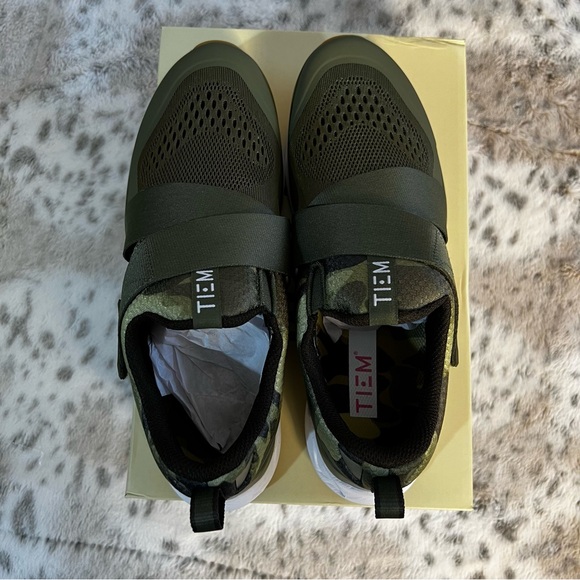 NIB TIEM Slipstream Green Camo Cycling Shoes SPD Pedals sz 8 / 39 - Picture 6 of 13
